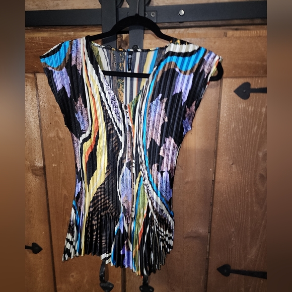Multicolor, Silky Blouse - Picture 1 of 2